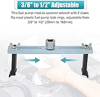 Vista 5 de X AUTOHAUX Herramienta de extracción de bomba de combustible para coche, llave universal, ajustable, cubierta de tanque