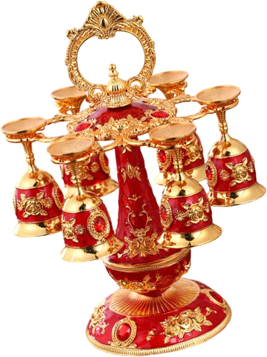 Unique Hammered Finish Beverage Container Wine Goblet Set Housewarming Gift Elegant Embossed Drinkware Elegant Wine Accessories