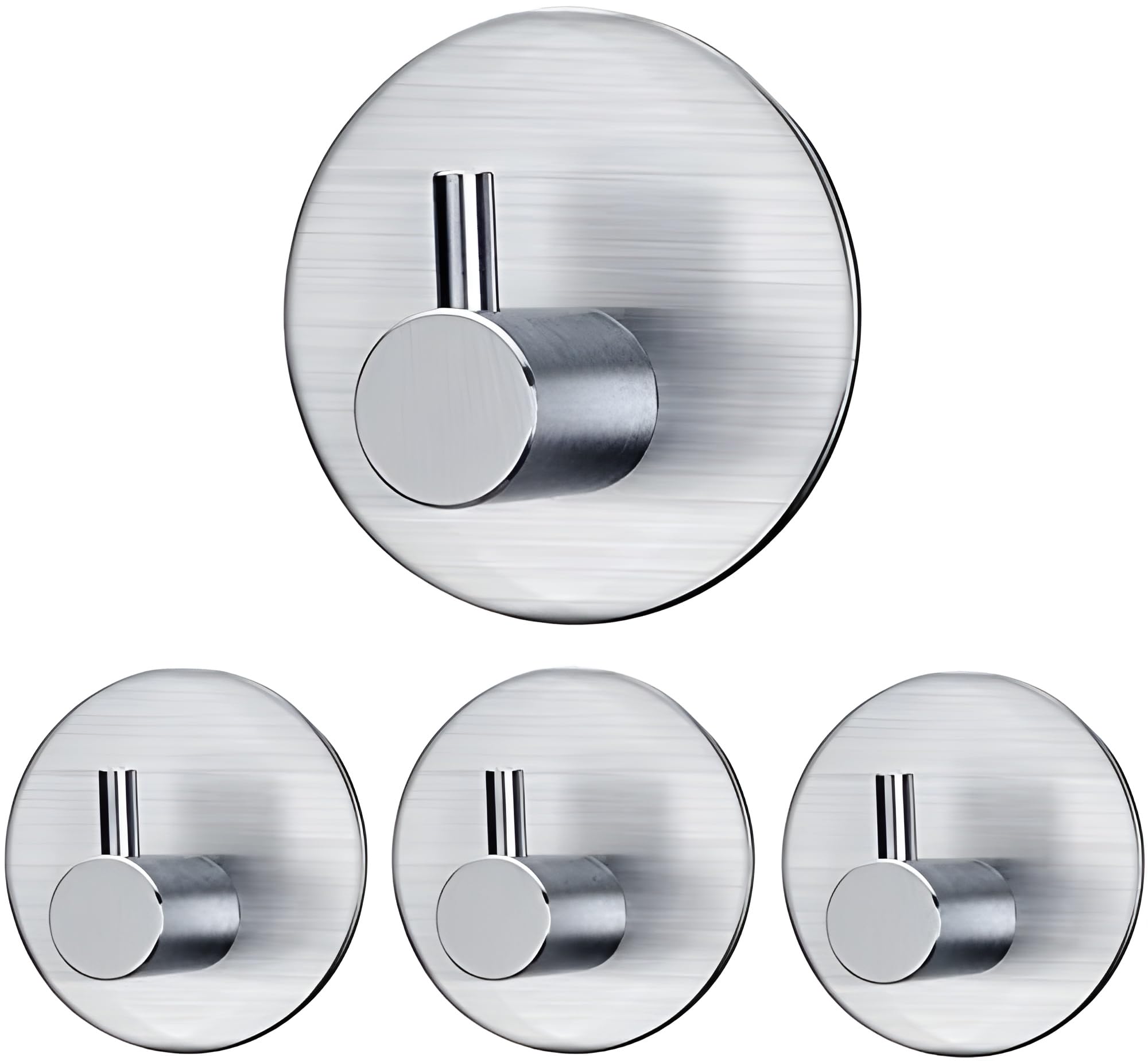 JIALTO 4-Piece Adhesive Hook Set – Waterproof, Heavy Duty Wall Hooks for Bathroom, Kitchen, and Door – No Drill Installation