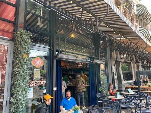 Miniatura 7 de Bromic calentador eléctrico inteligente, radiante, infrarrojo de tungsteno para patios, Negro