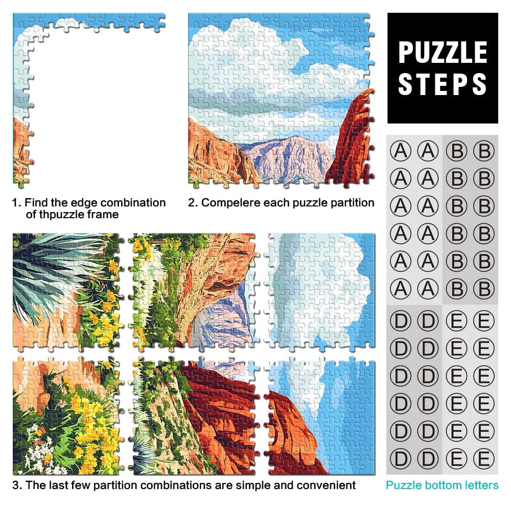 Puzzle da 2000 pezzi per adulti Red Rock Canyon Nevada Difficile da completare ma divertente e umoristico regali per amici e familiari 70x100cm