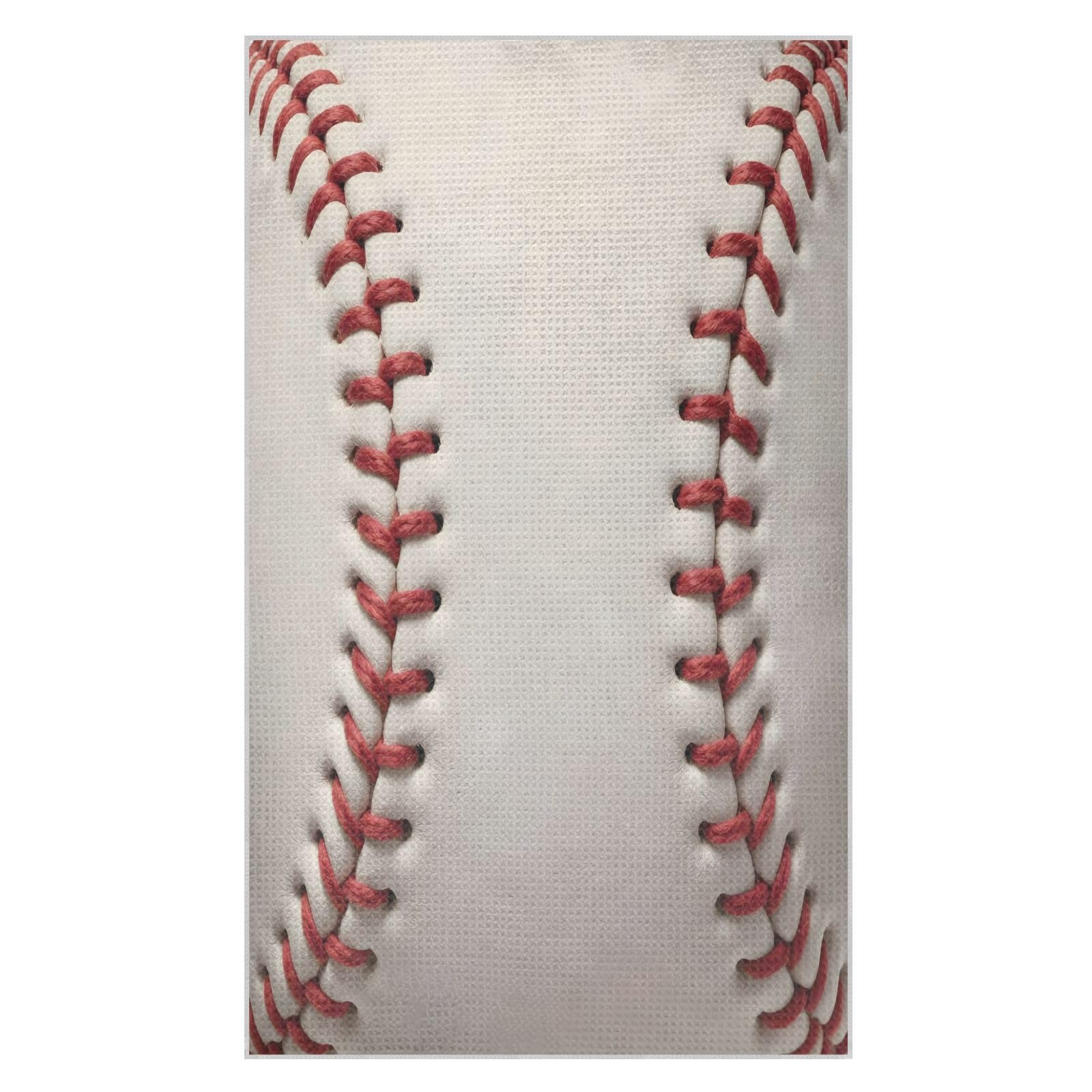 Lyeorm Baseball Close-up Texture Waffle Weave Kitchen Towels 18x30 Inch Soft Absorbent Microfiber Dish Cloths