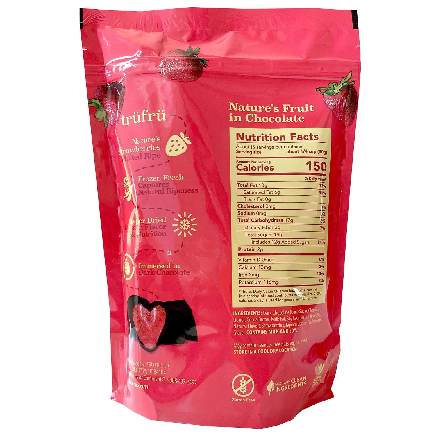 Tru Fru Dark Chocolate Covered Strawberries (16 Ounce)