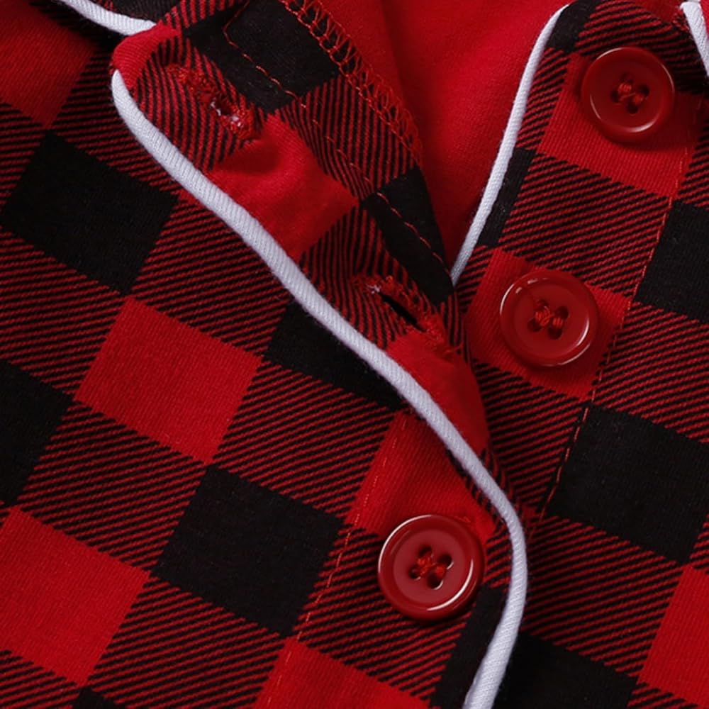 Pigiami natalizi abbinati per tutta la famiglia in rosso tartan lungo in cotone, Rosso, 12-18 Months Pigiami natalizi abbinati per tutta la famiglia in rosso tartan lungo in cotone, Rosso, 12-18 Months