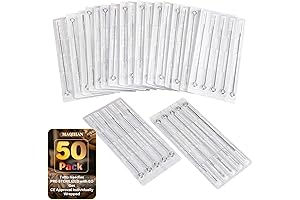 Tattoo Needles: 50Pcs Premium Pre-Made Needles for Flawless Tattoos