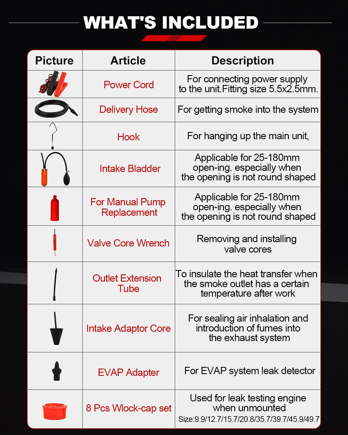 Smoke Machine Automotive Leak Detector with Built-in Air Pump, Auto Emission Vacuum Exhaust EVAP Smoke Machine Leakage Diagnostic Car Smoke Leak Tester Tools Kit (SLD-300 Pro)