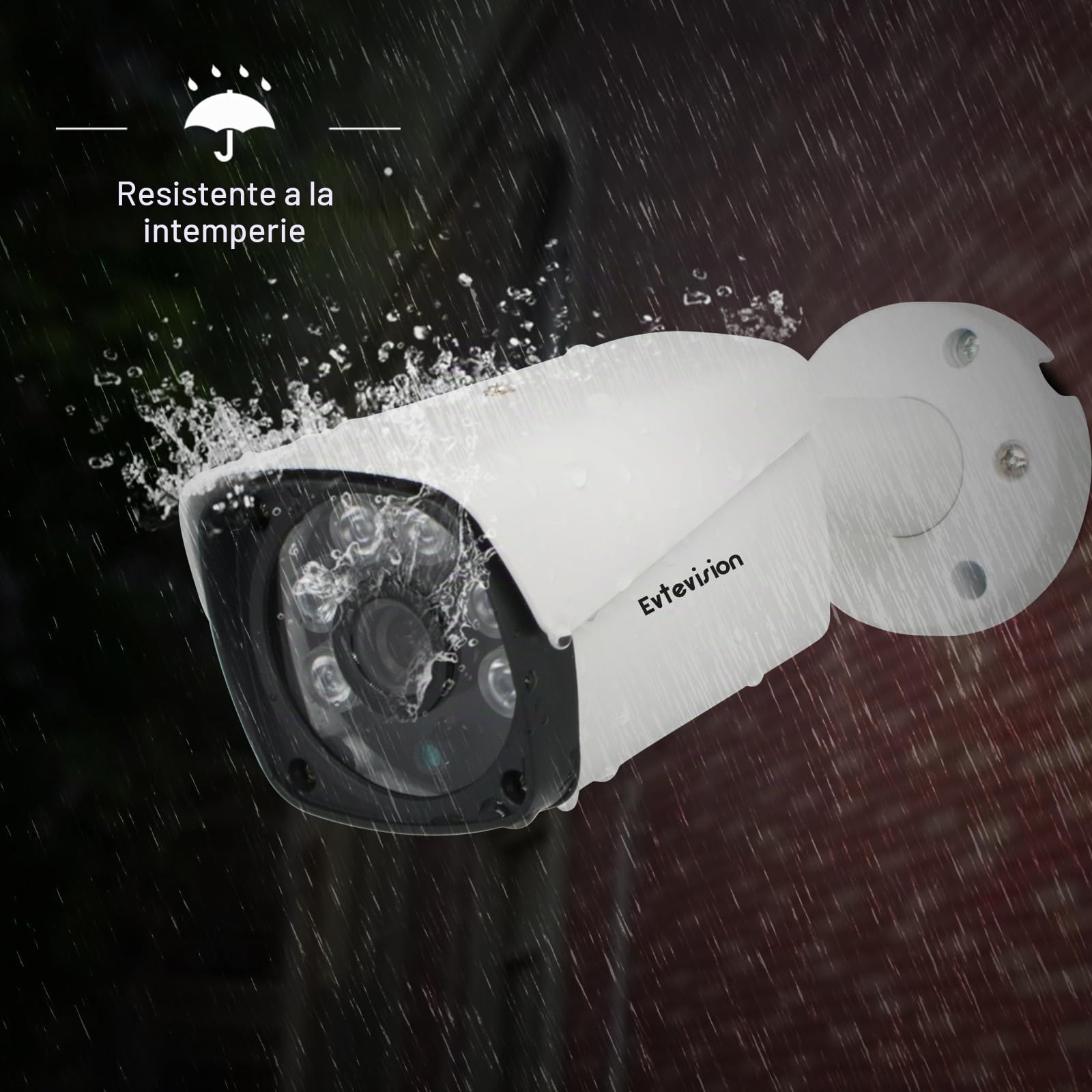 Cámara de Seguridad 5MP Bala AHD/TVI/CVI/CVBS 4-en-1, Cámara de Vigilancia Analógica IP67 Impermeable Uso Interior y Exterior, Visión Nocturna 100Pies IR