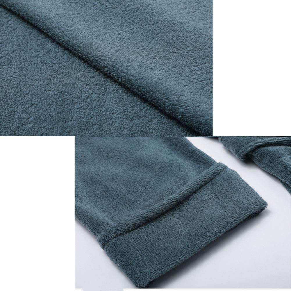 Bathrobe Accappatoio da Uomo,Vestaglia Grande in Spugna di Cotone per Hotel Spa,con Tasche e Cintura, Taglia Unica