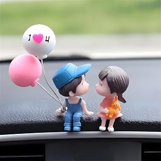 Car Decoration Cute Cartoon Couples Action Figurines Balloon Ornament Auto Interior Dashboard Accessories for Girls Gifts ... Price In India
