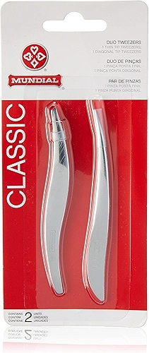 Duo De Pinças Anatômicas, Mundial S/A, Prateado