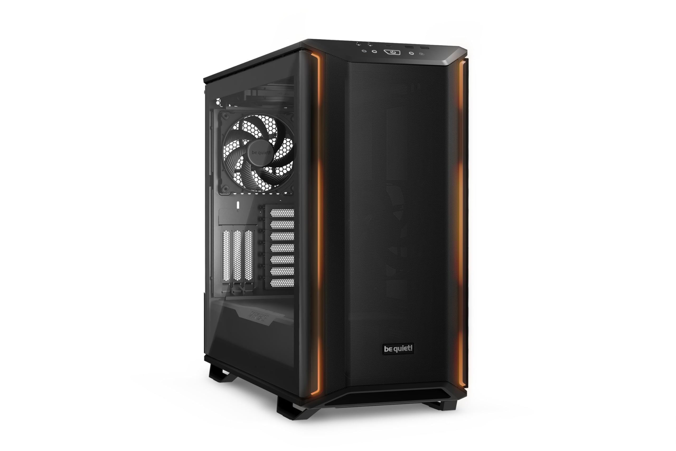 Dark Base 701 Midi Tower PC Case | Mesh Front | Airflow Optimized | 3 Pre-Installed Silent Wings 4 Fans | ARGB Lighting with Controller | Tempered Glass | PWM and ARGB Hub | Black | BGW58