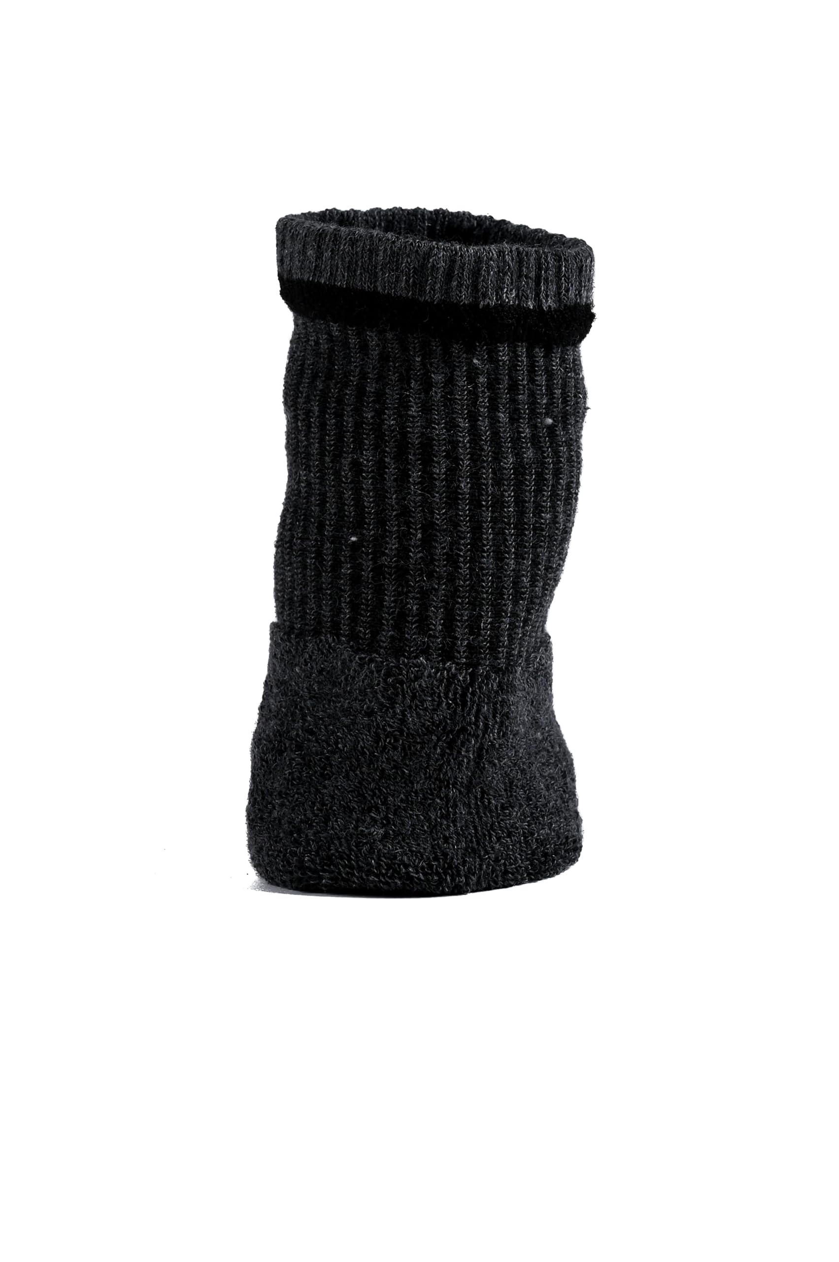 MUKHAKSH (Pack of 2 Pairs = 4 Socks Girls Cotton Terry Running Sports Athletics Cricket Badminton Basketball Football Tennis Yoga Soccer Cycling Camping & Hiking Dark Grey Calf Length Socks 1