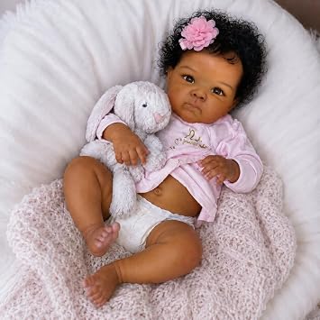 Zero Pam Reborn Baby Dolls Full Body Black Girl-18 in Realistic Baby Doll