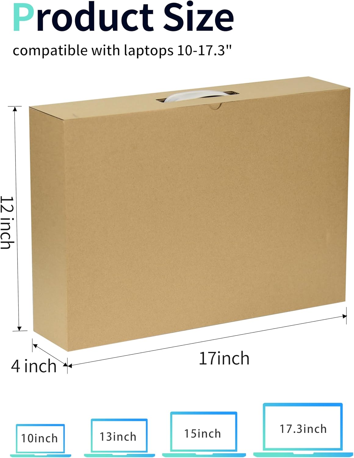 ALASHI 5-Pack Laptop Shipping Box with Protection Foam for up to 17.3 Inches Notebook, Cardboard Laptop Box, Secure Mailer Box, White