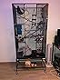 Yaheetech Birdcage Bird Aviary Golf Chicken Cage Black 46 x 35.5 x 99 cm, Bird House with Toy Climbing White