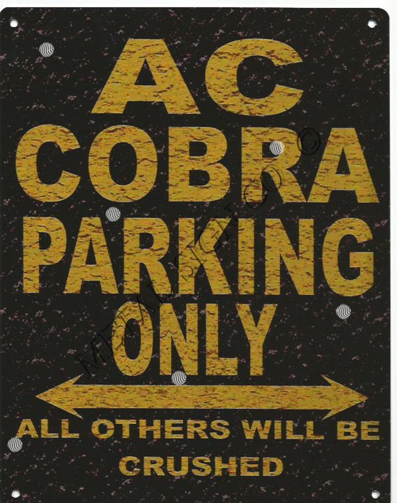 Tracy's Signs 8X10 Ac Cobra Parking Sign Rustic Style 8X10in 20X25cm Car Shed Tin Garage Workshop Wall Art