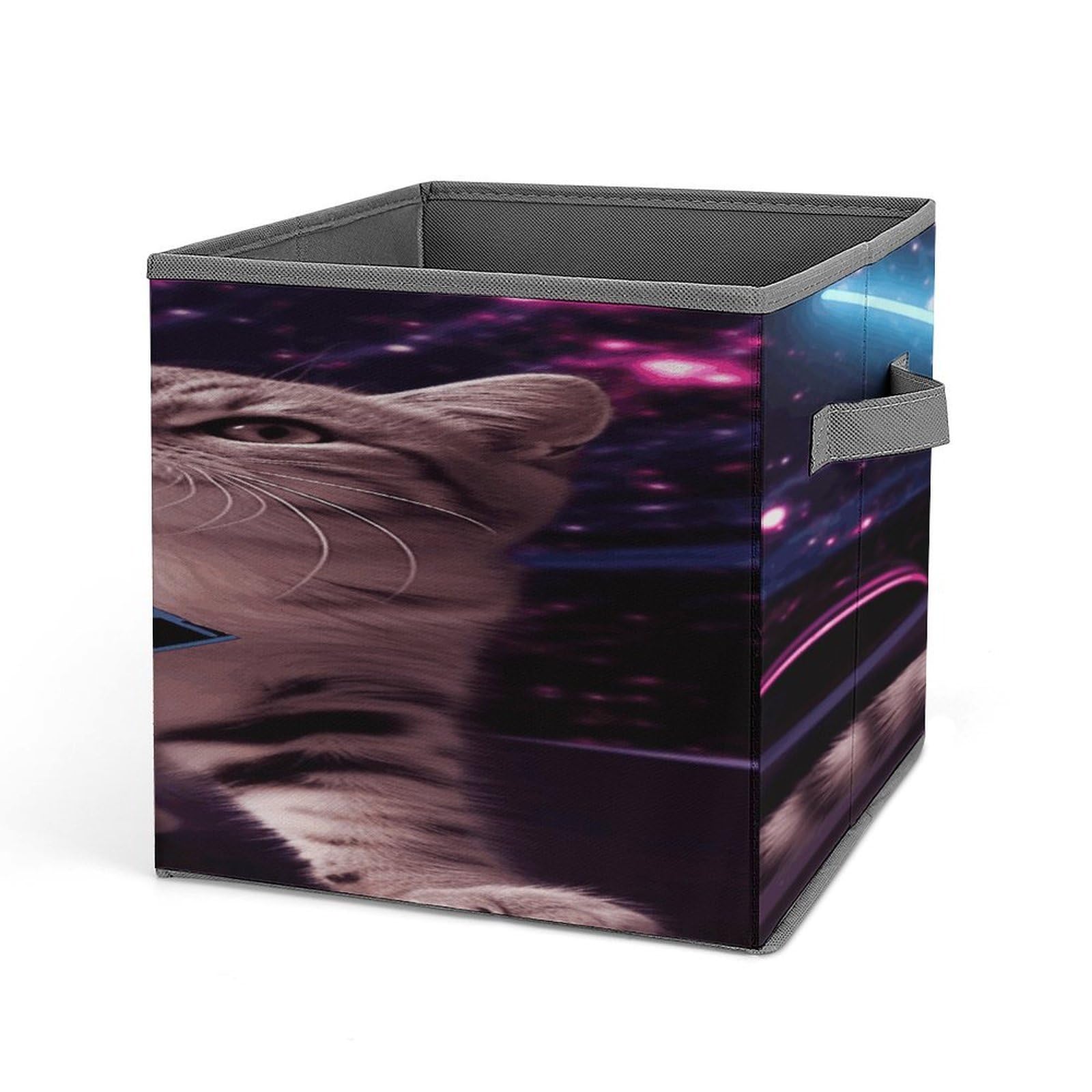 Fekiloot Style Space Laser Cat Storage Bins Storage Baskets