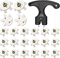 Vista 7 de Shappy 51 Pcs Golf Shoe Spikes Replacements Set 50 Golf Shoe Cleats with 1 Black Cleats Spanner Metal Thread Screw 5.84 mm Dia Replacement for