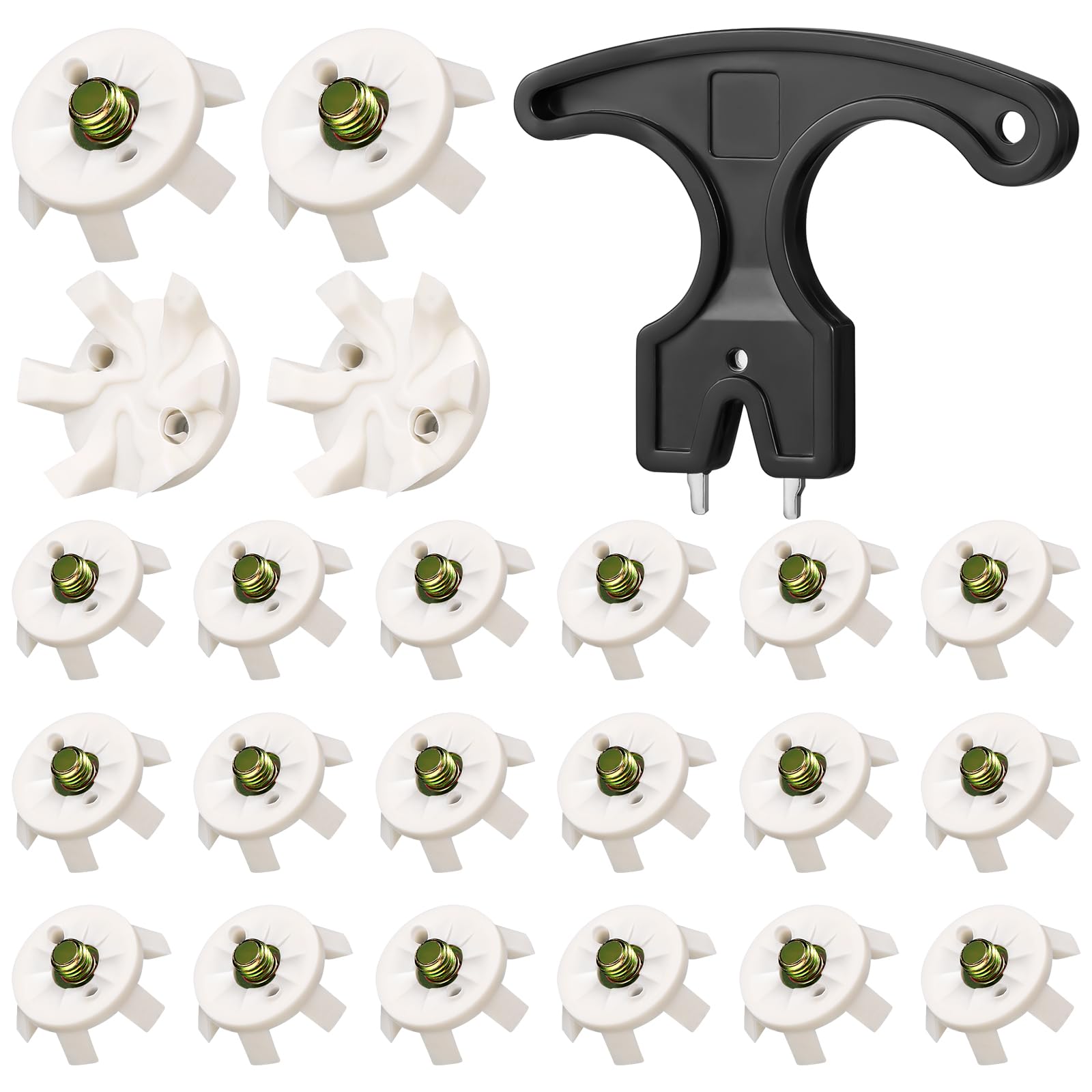 Shappy 50 Pcs Golf Shoe Spikes Replacement Metal Screw 1 Wrench Tool