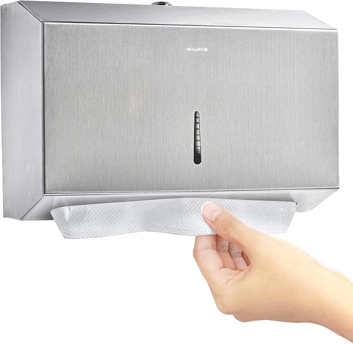 Alpine Industries Paper Towel Dispenser Holds 200 C Folds
