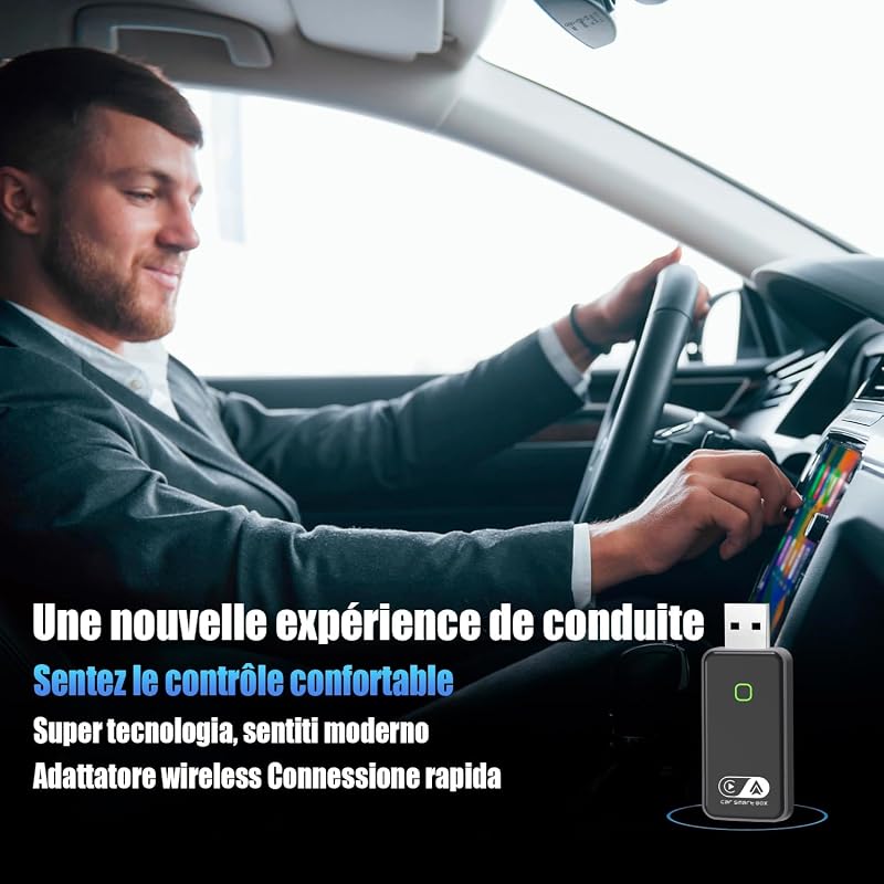 Astrobrights CarPlay Android Auto Wireless Adapter 2-in-1 Autóhoz