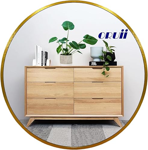 Miniatura 9 de Espejo redondo negro de 24 pulgadas, espejos circulares de pared con marco de metal, espejos circulares para pared, sala de estar, baño, tocador,