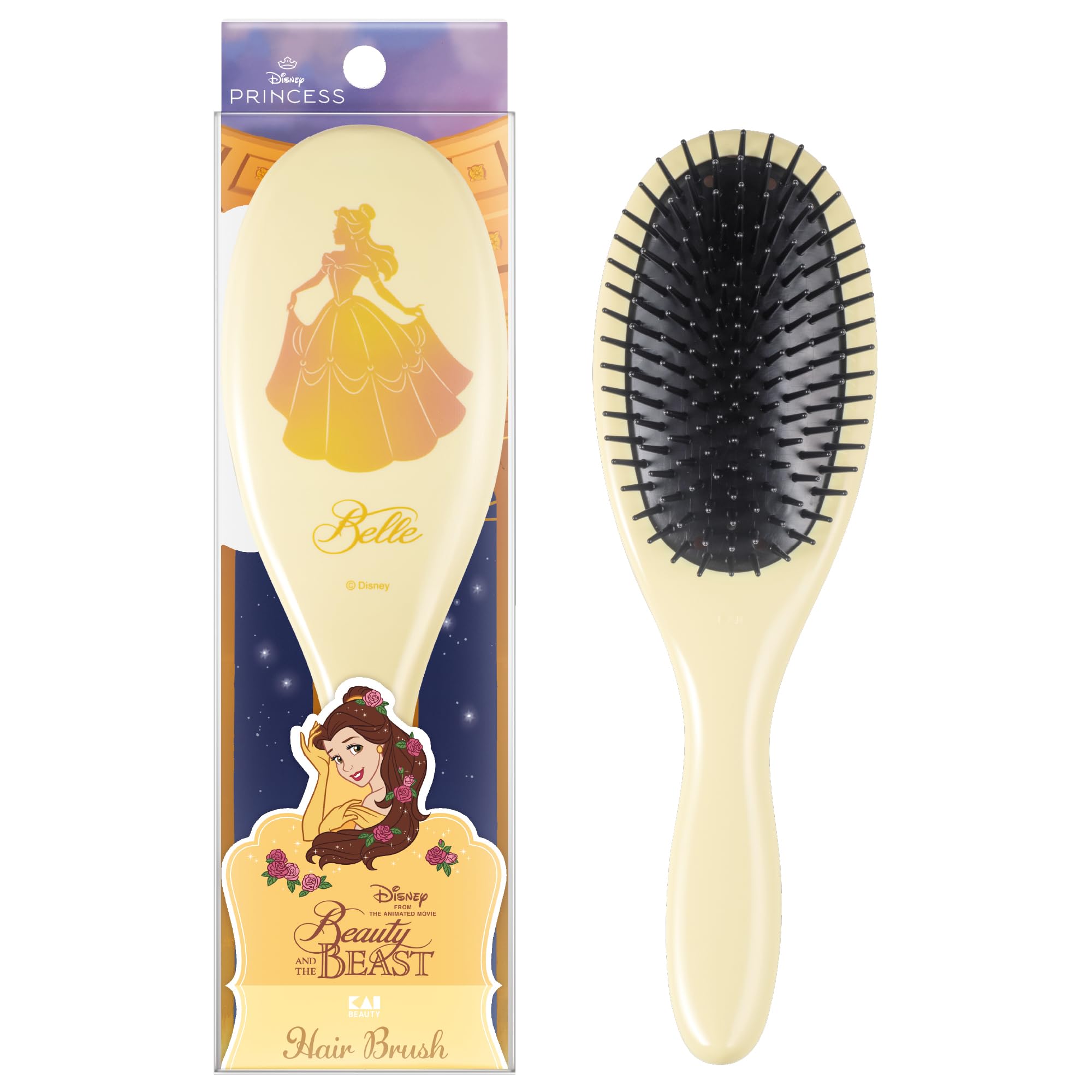Amazon | 貝印 ヘアブラシ ディズニープリンセス ベル ディズニー 髪と