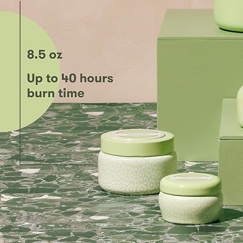 Miniatura 4 de Velas perfumadas Capri Blue con aroma a volcán - lata de viaje impresa - velas de soja mezcladas para perfumar el hogar con frutas tropicales y