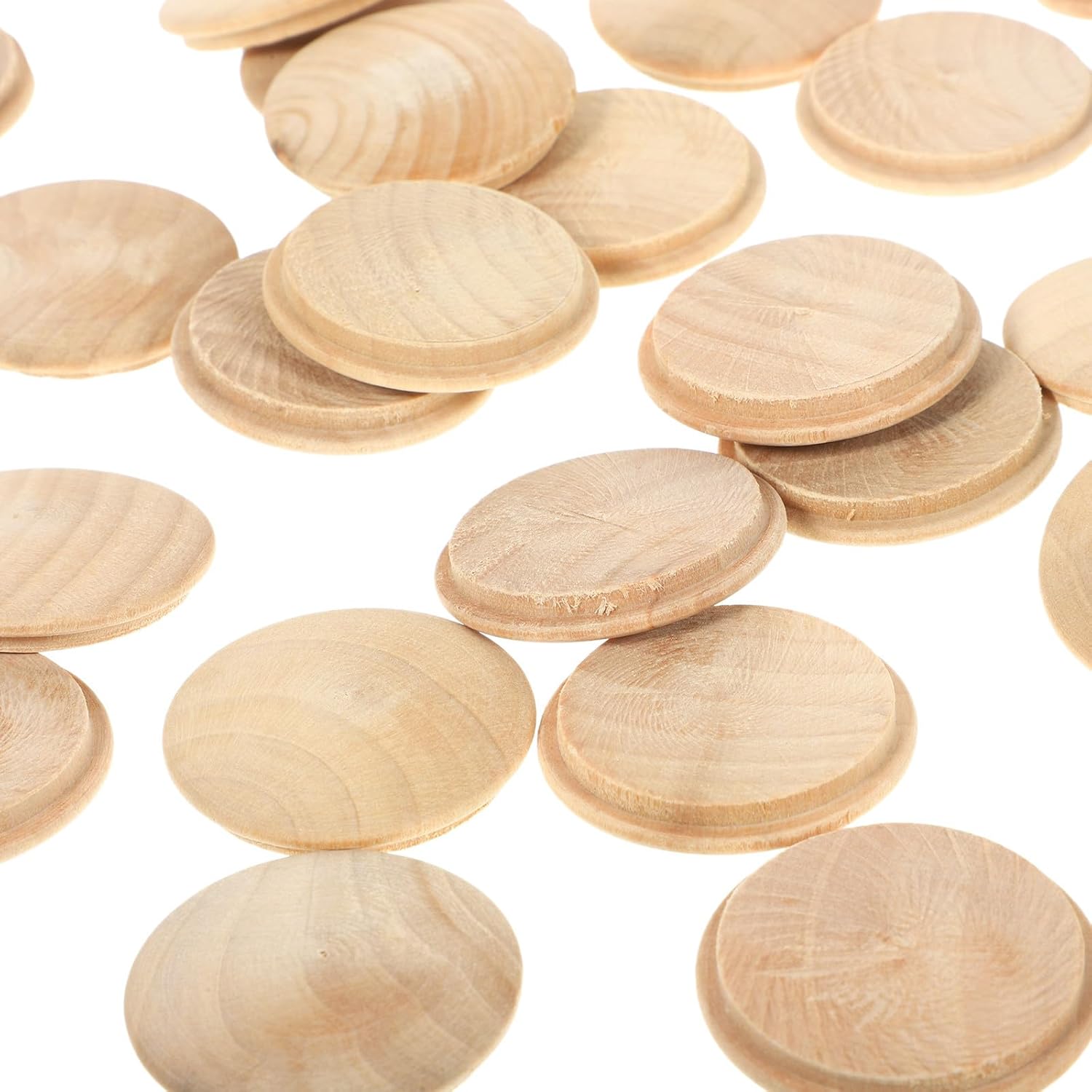 SHINEOFI Wooden Hole Plugs Stair Railing Screw Hole Covers Furniture Button Top Caps 40mm X 35mm 100pcs for Cabinet and Furniture Hardware