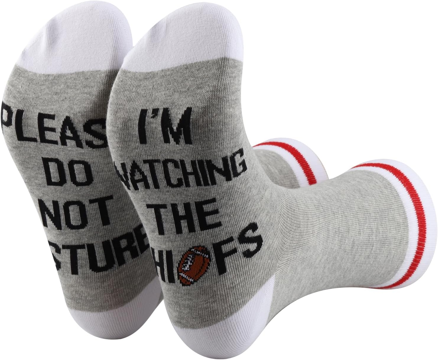 TSOTMO 2 Pairs Football Socks Please Do Not Disturb I’m Watching The C Socks Gift For Football Lover - Image 3