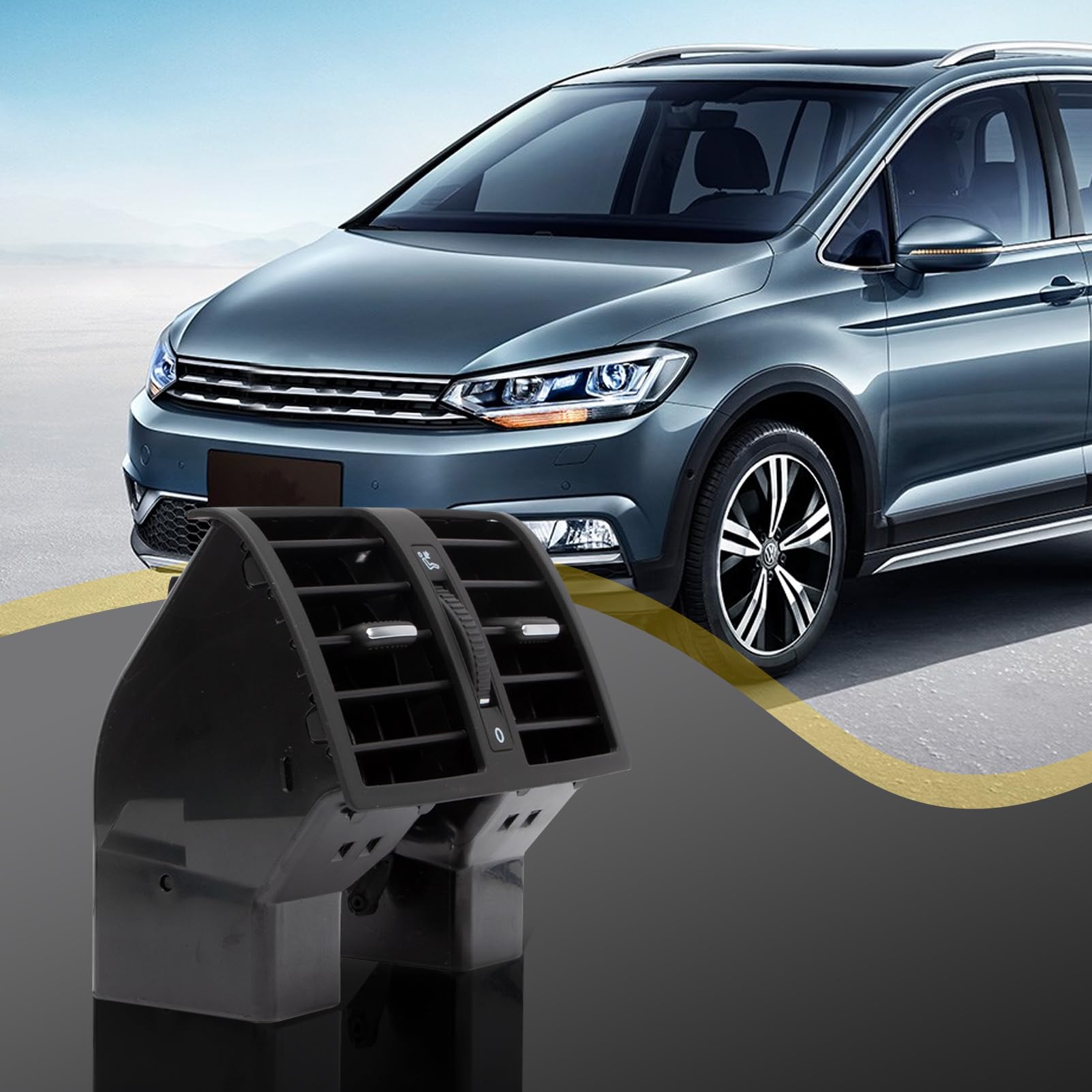 Grille d'aération pour VW Touran 2003-2015 Caddy 2004-2015 Grille Ventilation Centrale Arrière 1TD819203A Grille d'aération pour Console Centrale