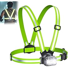 500LM High-Visibility Running Lights for Runners, Adjustable 45&deg; Beam &amp; 360&deg; Reflective Vest, IPX4 Waterproof Running Vest Light for Night Walking/Cycling/Jogging, 3.5-20Hrs Runtime