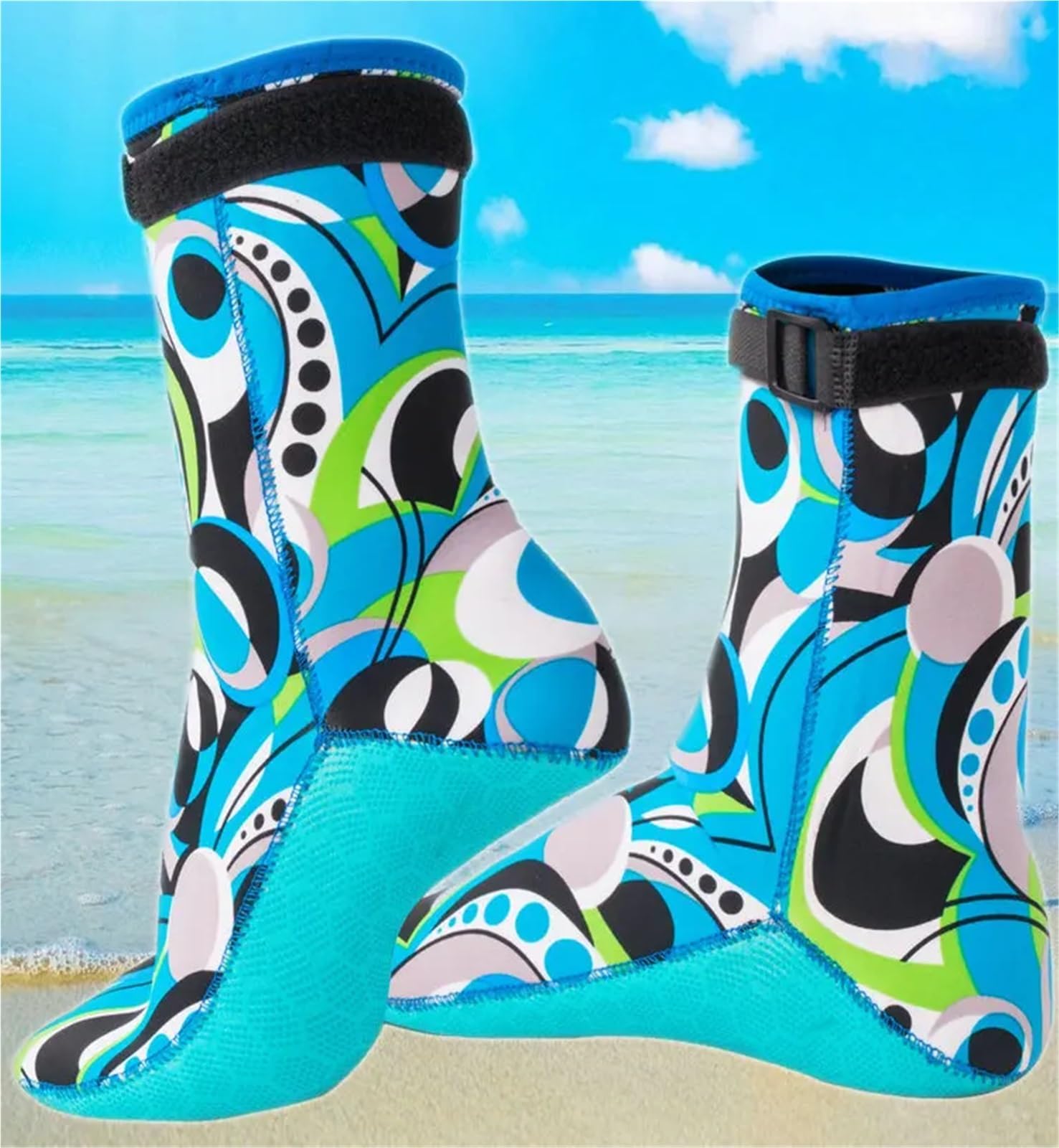 Calzari Sub Calzini da immersione antigraffio mimetici 3,0 mm | Calzini da sub antigraffio mimetici da 3,0 mm for il surf, il nuoto, lo snorkeling in spiaggia