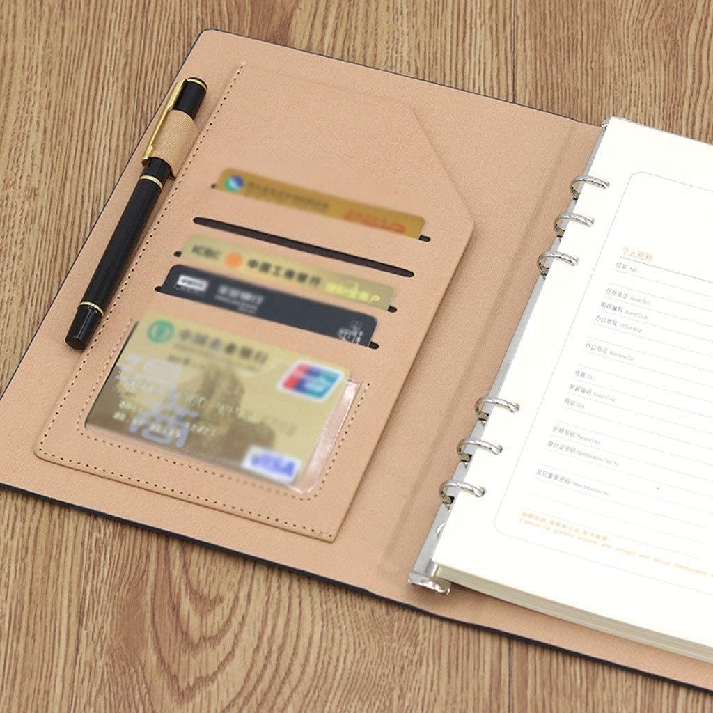 80 Hojas Spiral Notebook Business Flow-Hoja Cuaderno A5 Grabar de Conferencia Grueso Classic Cuaderno Duro Bloc de Notas (Color : A)