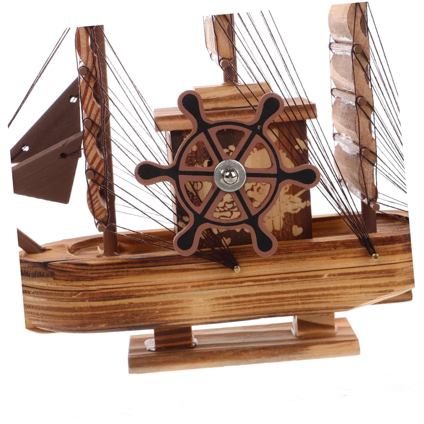 CIYODO Modello di Veliero in Legno, Decorazione da Tavolo | Miniatura Rustica Già Montata, per Tavolo da Pranzo e Scrivania, Design Realistico e Leggero