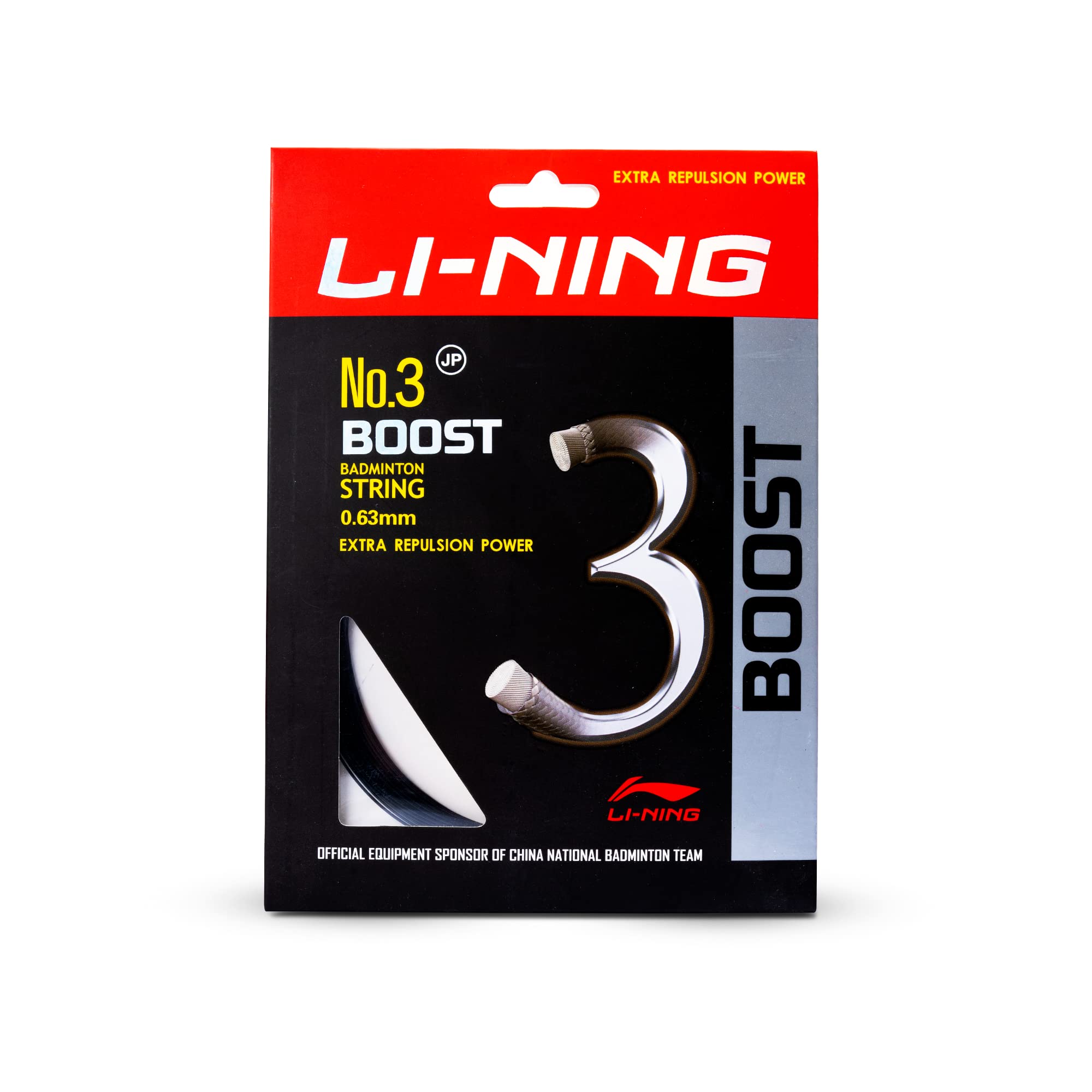 Li-Ning No. 3 Boost Nylon Badminton String with high Repulsion Power (Black, 0.63 mm, 30 lbs, 25 GMS) (B09SZJKLFR) Amazon Price History, Amazon Price Tracker