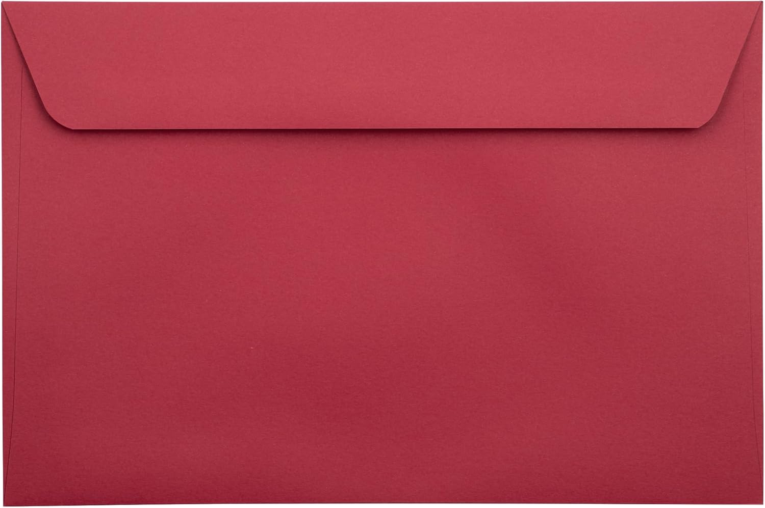 LUXPaper 6 x 9 Full Face Window Envelopes | Ruby Red | 80lb. Text | 1,000 Qty