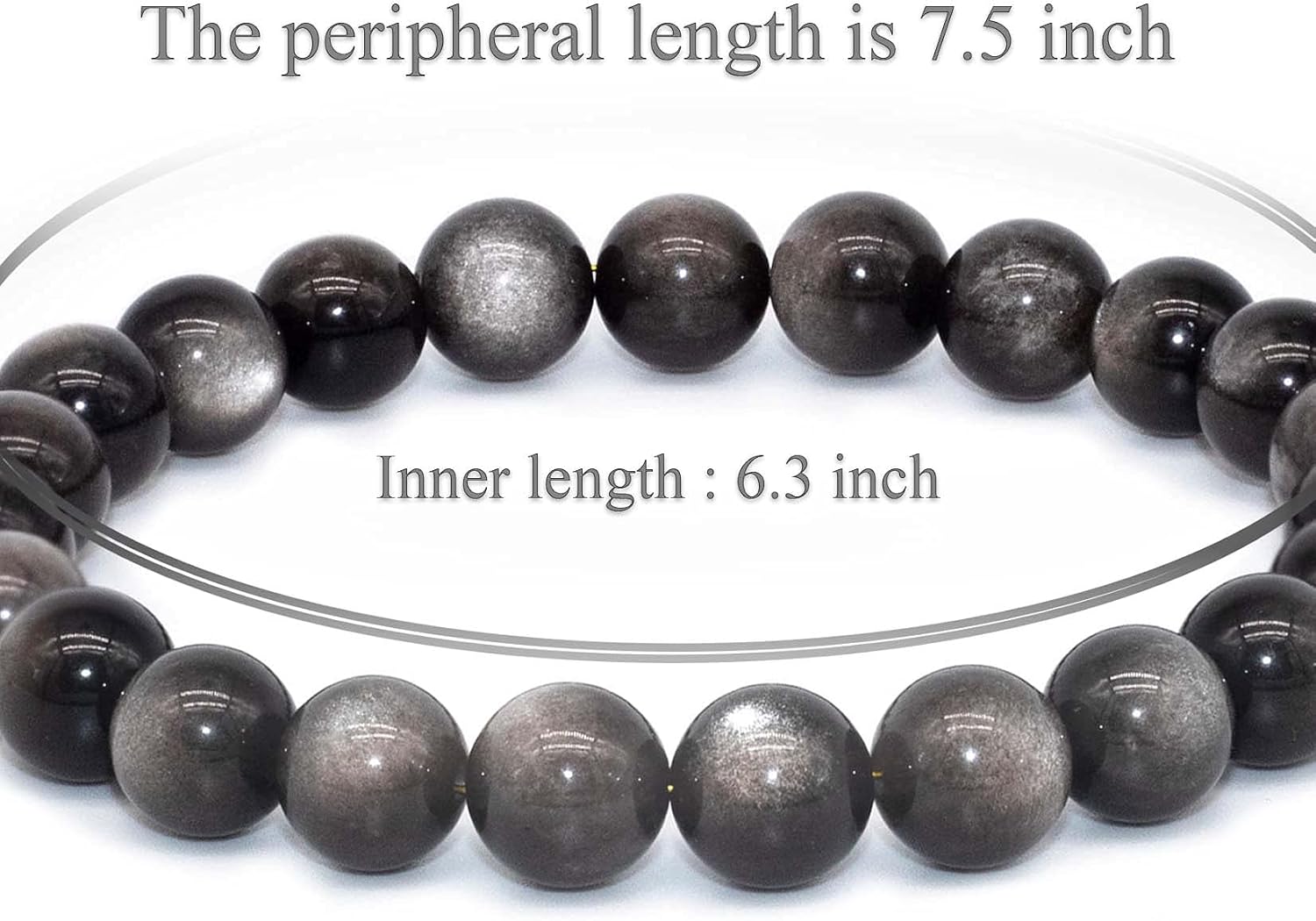 DAZCOLO 8mm Natural Gemstone Stretch Bracelet, Handmade Unisex Crystal Bracelets for Meditation, Yoga, Spiritual Healing & Positive Energy - Image 3