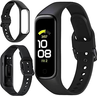 Pulseira Compativel Para Smartband Fit 2 R220 Galaxy Cor Preto de Silicone Resistente Selo de Qualidade Fecho da Pulseira Em Silicone Premium Alta Durabilidade