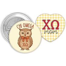 Chi Omega Mom Pin Set, Chi O Mom Buttons, Sorority Gifts, Mother's Day