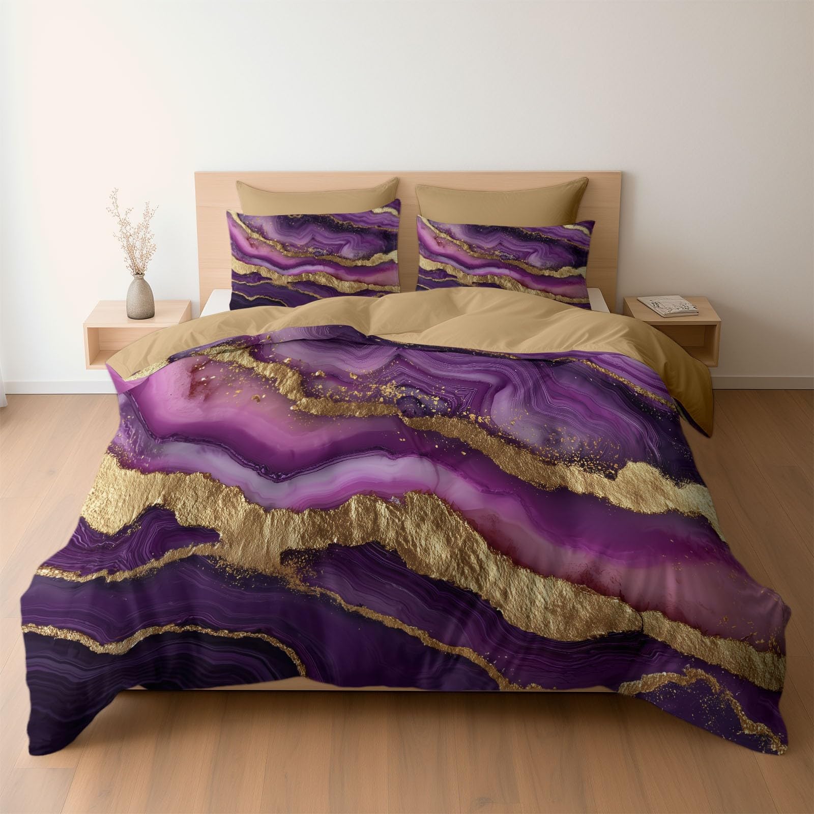 Housse de couette 140x200 cm réversible kaki pour créer un cocon zen