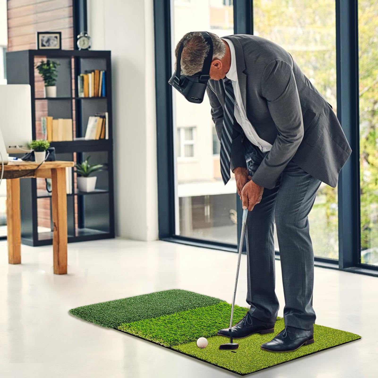 Golf -Trainingsmatte, Matte für Golf Verdickte Golfgrasmatten | Golfer Driving Pad, Swing -Übungswerkzeuge für Innen im Freien, Garten