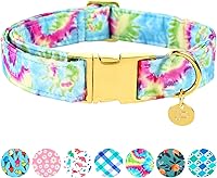 Vista 45 de Collar de perro de algodón de dinosaurio con hebilla de metal, collar de regalo para niñas o niños pequeños, medianos y grandes, lindos collares