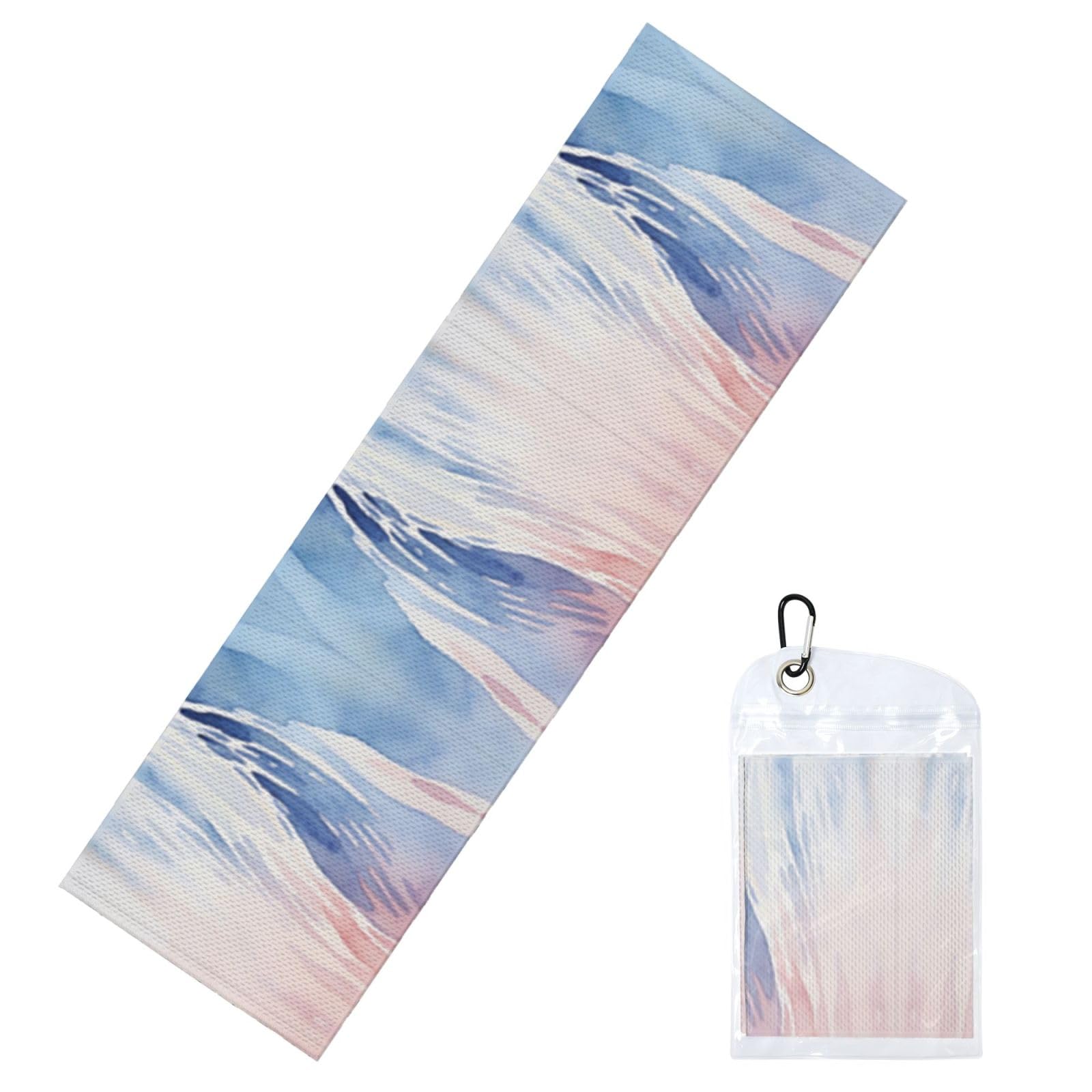 DUYIOKH Ocean Sunset Print Cooling Towel, Portable Towel for Gym Workout Golf Beach World Cup Sports Hot Weather