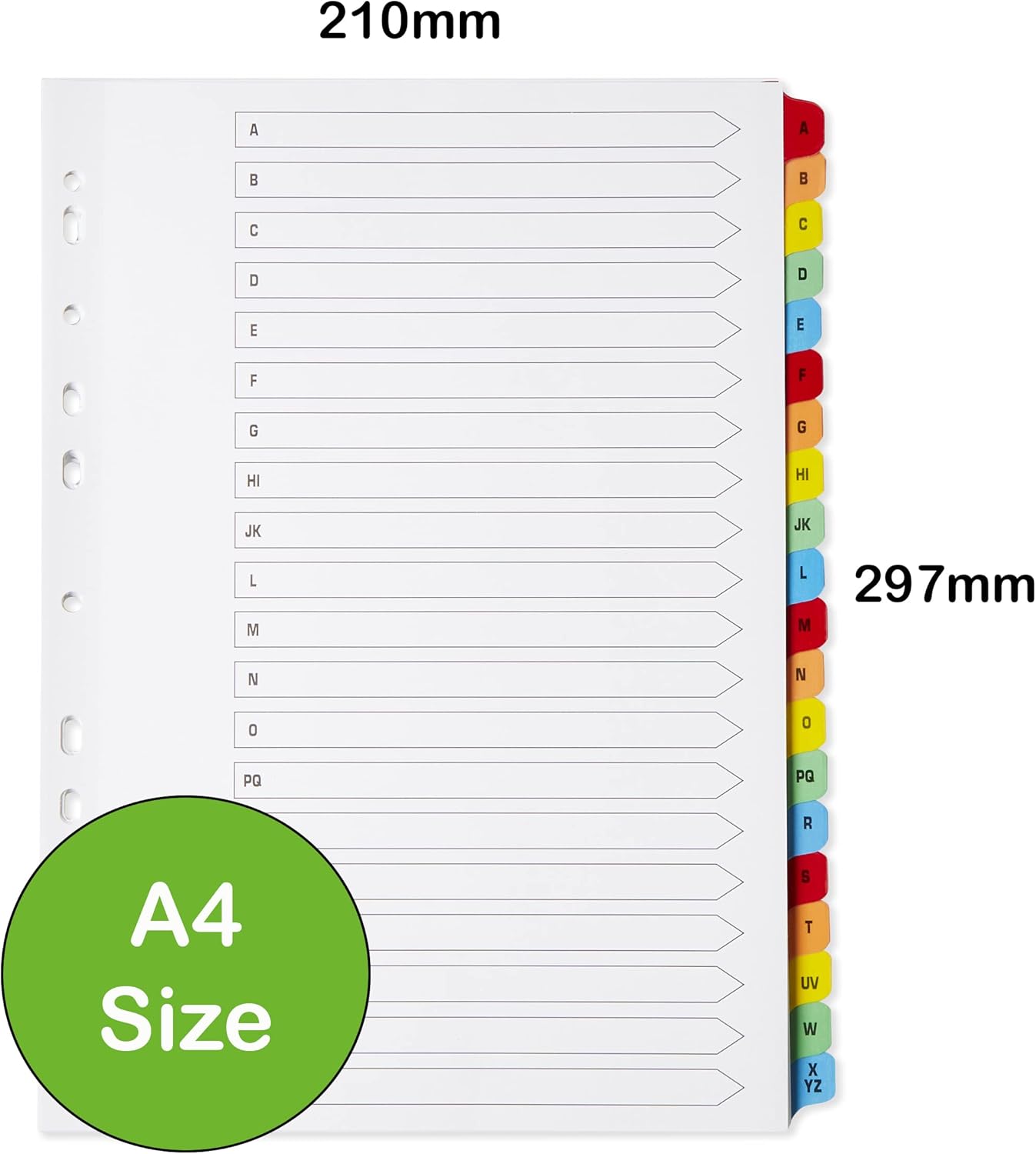 [3 Pack] A4 File Dividers AZ Tabs A4 Alphabetical Subject Dividers A