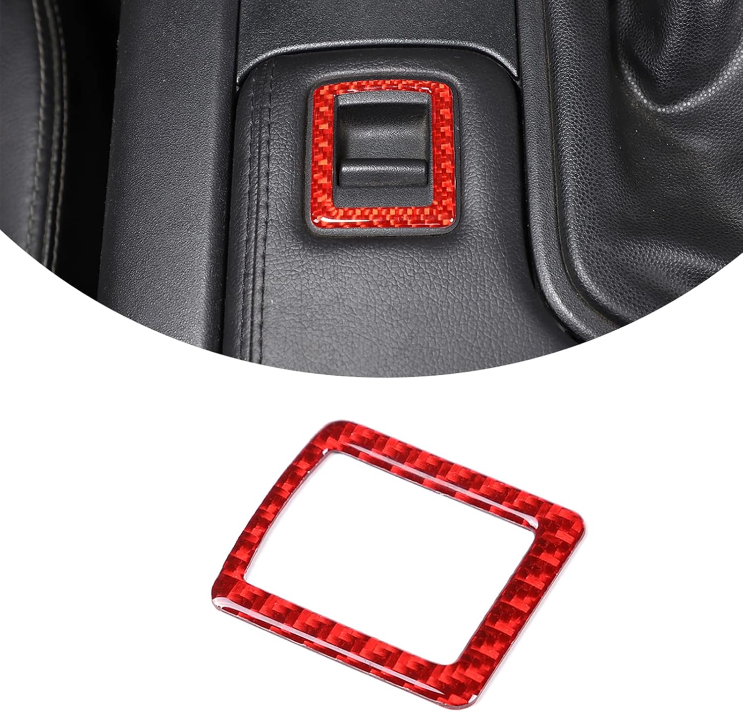 Soft Carbon Fiber 3D Sticker Central Control Storage Box Switch Frame Cover Interior Car Accessorie for Mazda MX-5 NC RF Miata 2009 2010 2011 2012 2013 2014 (Black Carbon Fiber)
