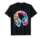 Headphones Music DJ Colourful Music Headphones Music Lover T-Shirt