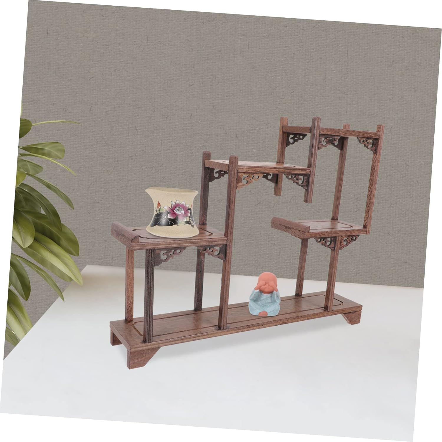 Ciieeo 1piece Chicken Wing Wood Shelf Industrial Decor Curio Cabinet Antique Storage Rack