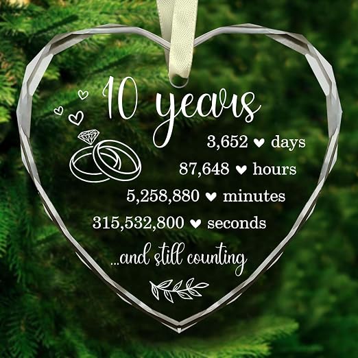 BSQUIELE 10th Wedding Gifts for Women Men 10 Years Marriage