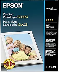 Epson Papel fotográfico premium brilhante (28 x 35 cm, 20 folhas) (S041466)